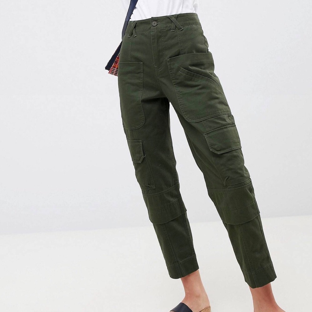 Olive green combat pants